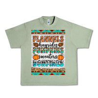 Flannels Hayrides Pumpkins Sweaters Bonfires Urban Heavy Tee | Teevron
