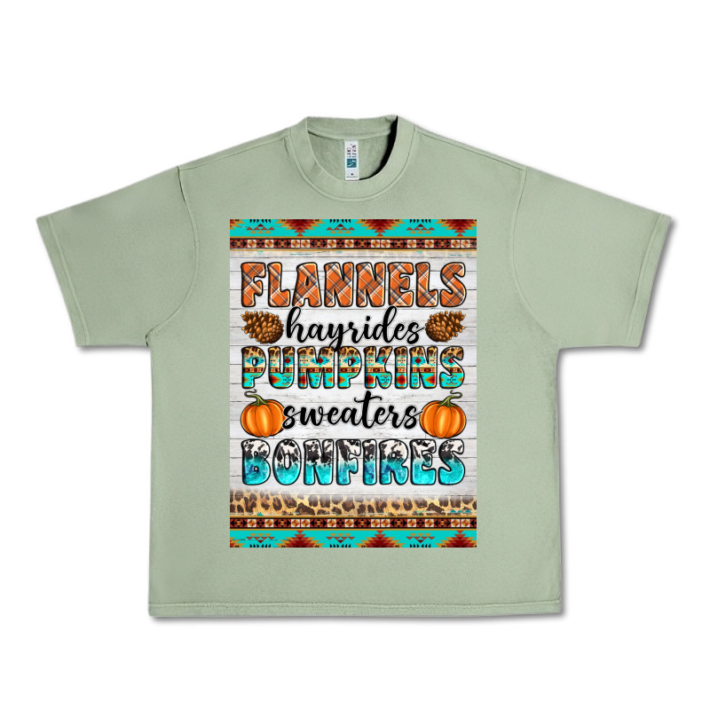 Flannels Hayrides Pumpkins Sweaters Bonfires Urban Heavy Tee by Artiststas | Teevron