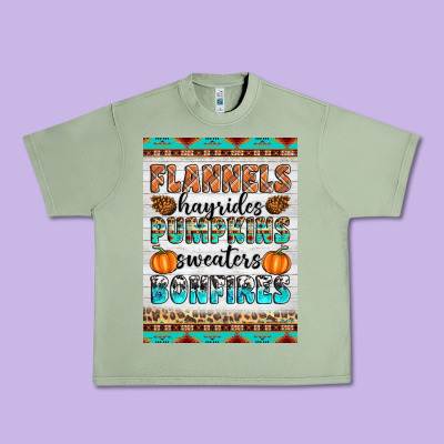 Flannels Hayrides Pumpkins Sweaters Bonfires Urban Heavy Tee Designed By Artiststas