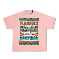 Salmon Flannels Hayrides Pumpkins Sweaters Bonfires Urban Heavy Tee - Artiststas