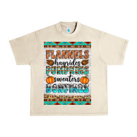Sandshell Flannels Hayrides Pumpkins Sweaters Bonfires Urban Heavy Tee - Artiststas