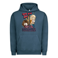 Pigment Midnight Navy Grab your joe lets go baseball Urban Hoodie - HowdyJamesFarm