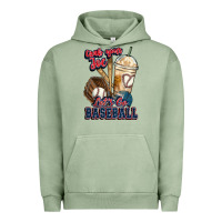 Pigment Oil Green Grab your joe lets go baseball Urban Hoodie - HowdyJamesFarm