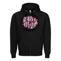 Black cheer mom Zipper Hoodie - MaliasSmallBusiness