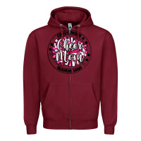 Burgundy cheer mom Zipper Hoodie - MaliasSmallBusiness