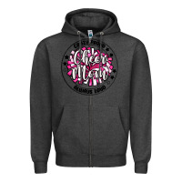 Charcoal Heather cheer mom Zipper Hoodie - MaliasSmallBusiness