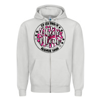 Dove Grey cheer mom Zipper Hoodie - MaliasSmallBusiness