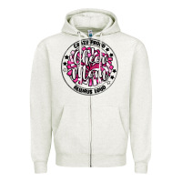 Oatmeal Heather cheer mom Zipper Hoodie - MaliasSmallBusiness