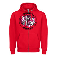 Red cheer mom Zipper Hoodie - MaliasSmallBusiness