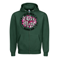 Sports Green cheer mom Zipper Hoodie - MaliasSmallBusiness