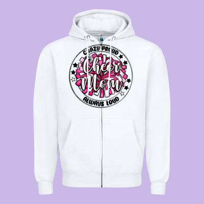 Cheer Mom Zipper Hoodie Designed By Maliassmallbusiness