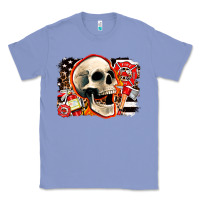 Colony Blue firefighter skull Classic Tee - AdoDesignShop