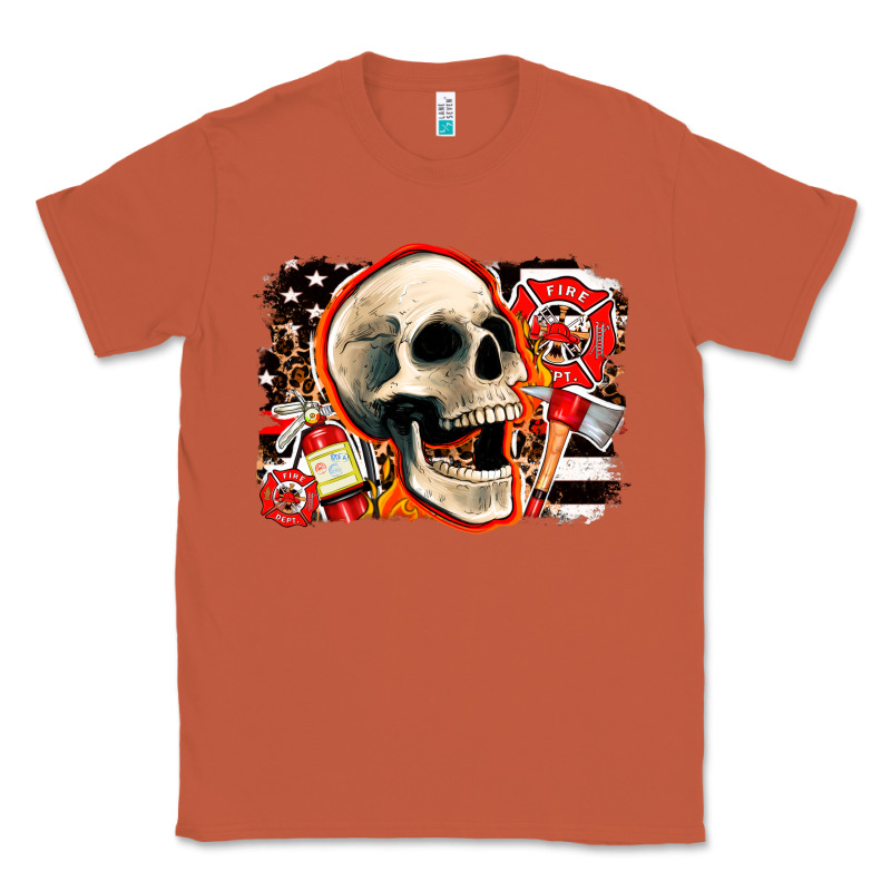 Firefighter Skull Classic Tee by AdoDesignShop | Teevron