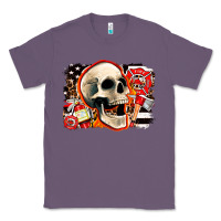 Lavender firefighter skull Classic Tee - AdoDesignShop