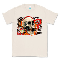 Natural firefighter skull Classic Tee - AdoDesignShop