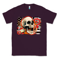 Plum firefighter skull Classic Tee - AdoDesignShop