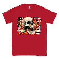 Red firefighter skull Classic Tee - AdoDesignShop