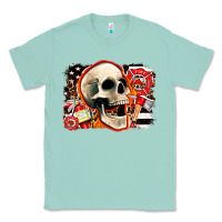 Seafoam firefighter skull Classic Tee - AdoDesignShop