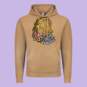 Stay Wild Moon Child Vintage Hoodie Designed By Jahusdesignshop