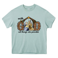 Arona With God All Things Are Possible Heavy Core Tee - RanaPortraitStore