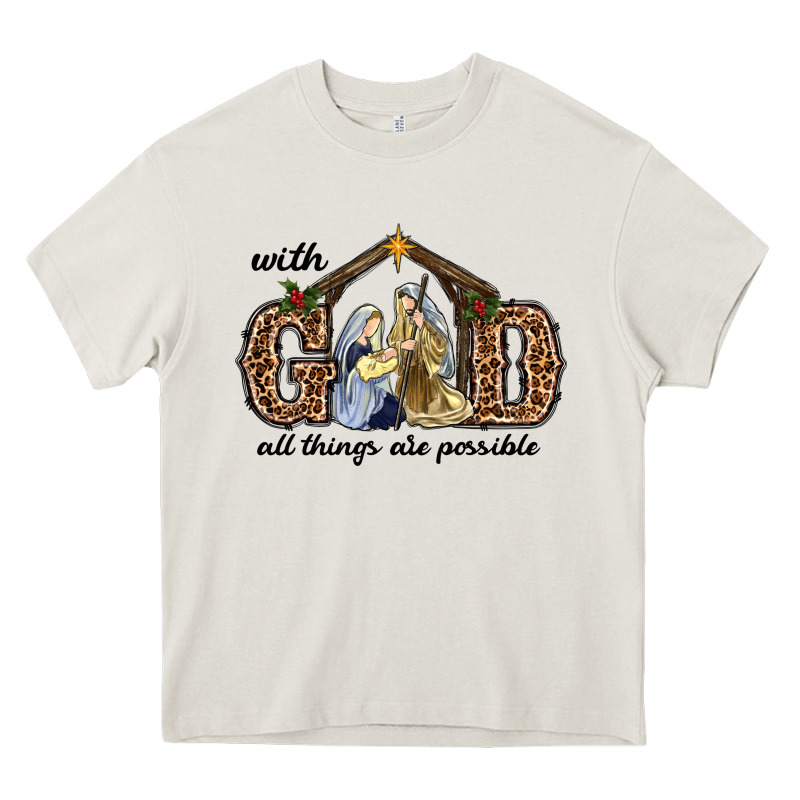With God All Things Are Possible Heavy Core Tee by RanaPortraitStore | Teevron