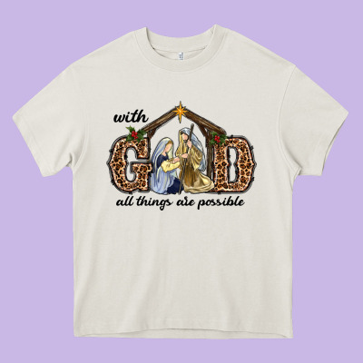 Heavy Core Tee With God All Things Are Possible