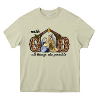 Mossy With God All Things Are Possible Heavy Core Tee - RanaPortraitStore
