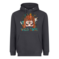 Smoke Western İndian Wild Soul With Braid Hair Woman Heavyweight Hoodie - BundleAndBundleShop