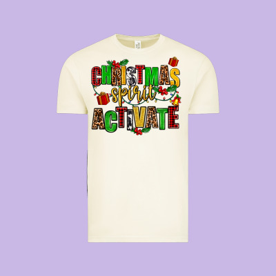 Christmas Spirit Activate Vintage Tee Designed By Adodesignshop