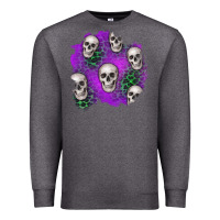 Charcoal Heather halloween patch 2 Premium Sweatshirt - BundleAndBundleShop