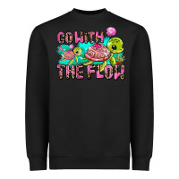 Black go with the flow Heavyweight Sweatshirt - AdoDesignShop