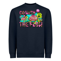 Navy go with the flow Heavyweight Sweatshirt - AdoDesignShop