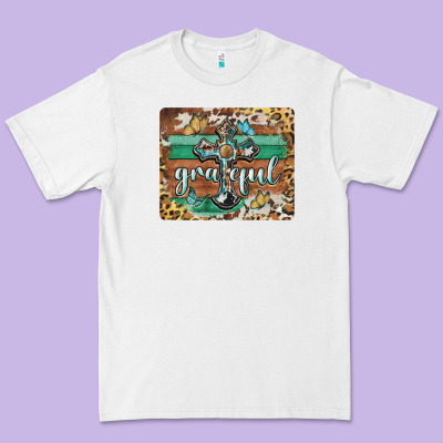 Grateful Cross Mousepad Premium Tee Designed By Barkaloodesign