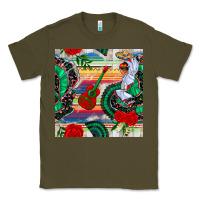 Army Green flamenco dancer seamless pattern Classic Tee - BundleAndBundleShop