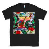Black flamenco dancer seamless pattern Classic Tee - BundleAndBundleShop
