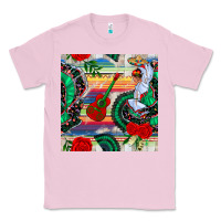Bubblegum Pink flamenco dancer seamless pattern Classic Tee - BundleAndBundleShop