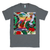 Charcoal Heather flamenco dancer seamless pattern Classic Tee - BundleAndBundleShop