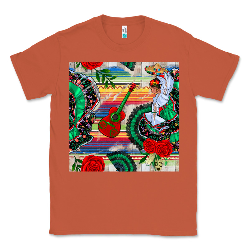 Flamenco Dancer Seamless Pattern Classic Tee by BundleAndBundleShop | Teevron