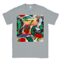 Heather Grey flamenco dancer seamless pattern Classic Tee - BundleAndBundleShop