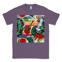 Lavender flamenco dancer seamless pattern Classic Tee - BundleAndBundleShop