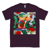 Plum flamenco dancer seamless pattern Classic Tee - BundleAndBundleShop
