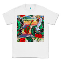 White flamenco dancer seamless pattern Classic Tee - BundleAndBundleShop