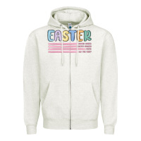 Oatmeal Heather easter  Bunny Kısses Zipper Hoodie - MaliasSmallBusiness