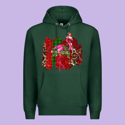 Christmas Flamingo Premium Hoodie Designed By Bettercallsaul