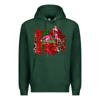 Sports Green christmas flamingo Premium Hoodie - Bettercallsaul