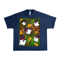 Navy Halloween ghost Urban Heavy Tee - Artiststas