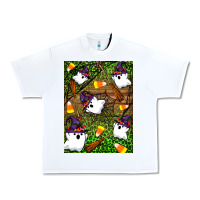 White Halloween ghost Urban Heavy Tee - Artiststas