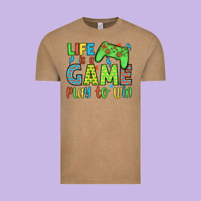 Life Is A Game Play To Win Vintage Tee Designed By Jahusdesignshop