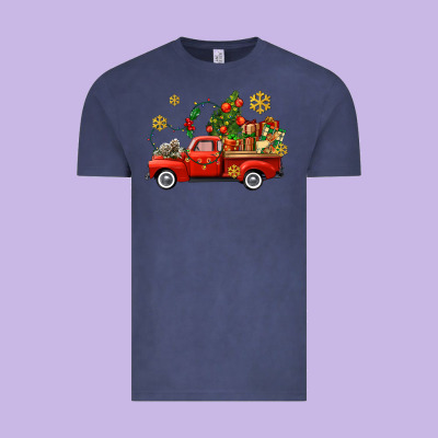 Christmas Truck Vintage Tee Designed By Adodesignshop