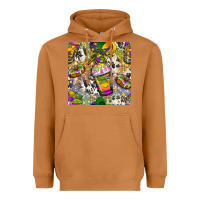 Meerkat Mardi Gras coffee cups and donut with cowhide Heavyweight Hoodie - BundleAndBundleShop